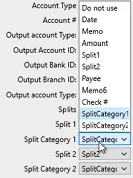 Convert CSV files with splits Step 9: split categories
