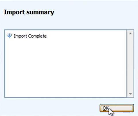 CSV2OFX Step 16: Import complete