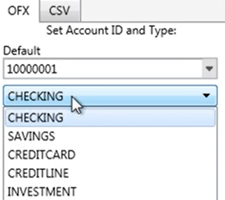 CSV2OFX Step 6: Checking account