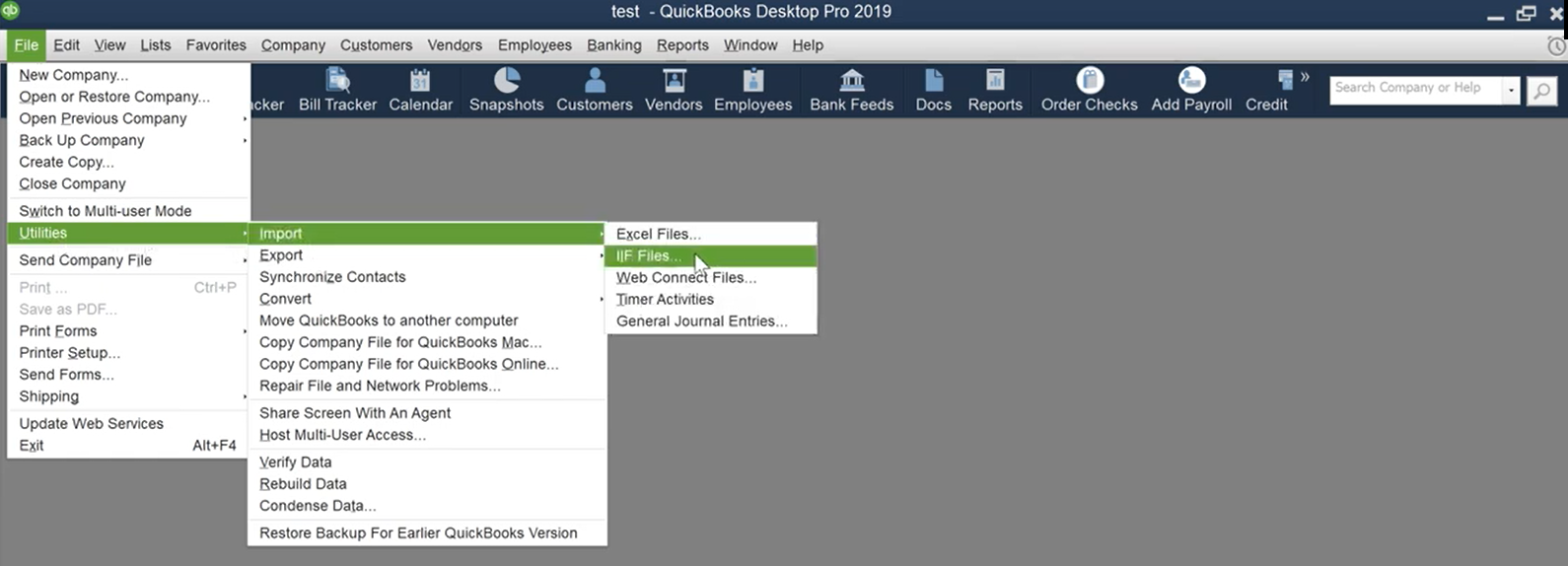 Import Excel Entries to Quickbooks (no tools)