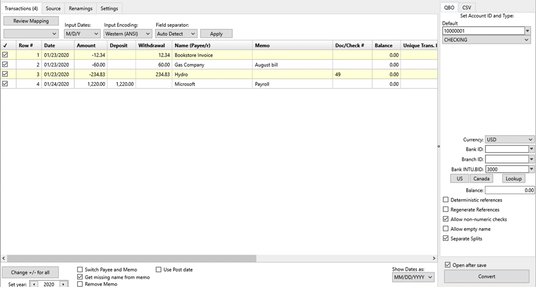 How To Map CSV files