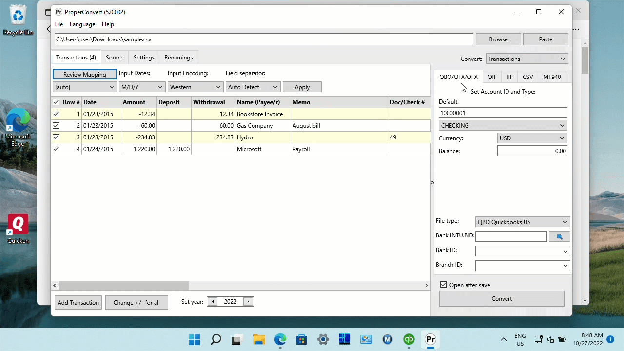 bank2csv converter