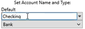 Set attributes for the QIF files Step 3: Account Name