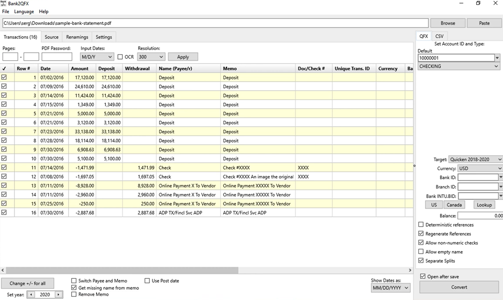 CSV File Format