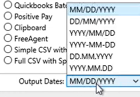 Set attributes to convert to the CSV format Step 5: output dates