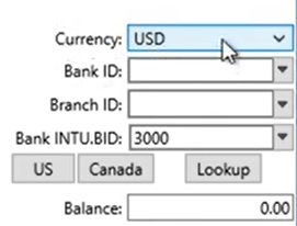 Setting attributes QBO files Step 3: Currency