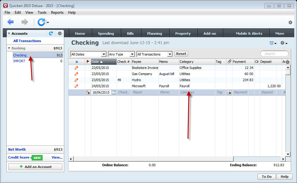 tag transactions in quicken for mac